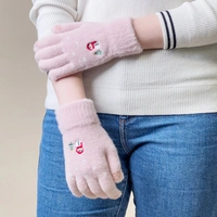 Winter-Telefonhandschuhe Damen einem Schneemann Weihnachtsbaum – rosa Winter-Telefonhandschuhe Damen einem Schneemann Weihnachtsbaum – rosa