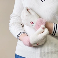 Winter-Telefonhandschuhe Damen einem Schneemann Weihnachtsbaum – weiß rosa Winter-Telefonhandschuhe Damen einem Schneemann Weihnachtsbaum – weiß rosa