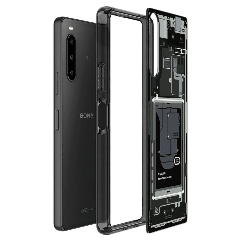Spigen Ultra Hybrid-Hülle Sony Xperia 10 V – Dunkelgrau Zero One-Muster