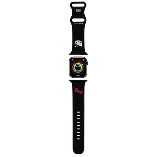 Hello Kitty Silikon-Kitty-Kopfband Apple Watch 42/44/45/49 mm – Schwarz