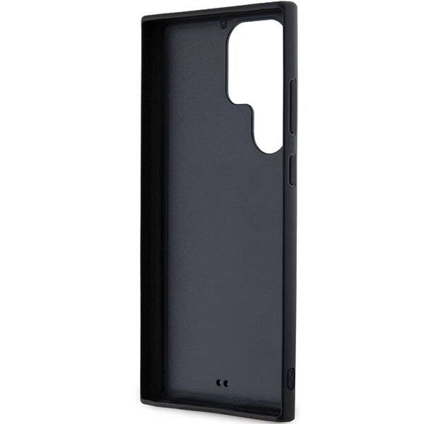 Karl Lagerfeld 3D Rubber Glitter Logo Hülle Samsung Galaxy S23 Ultra – Schwarz