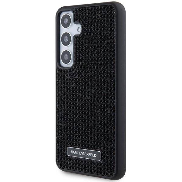 Karl Lagerfeld Strass-Metall-Logo-Hülle Samsung Galaxy S24+ – Schwarz