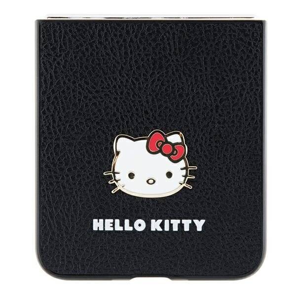 Hello Kitty Metal Logo Head Hülle Samsung Galaxy Z Flip 5 – Schwarz