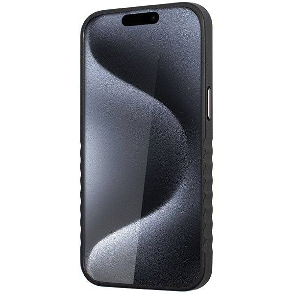 Audi Echtledertasche MagSafe iPhone 15 Pro Max – Schwarz Rot