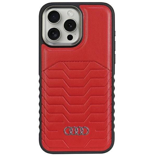 Audi Kunstlederhülle MagSafe iPhone 14 Pro – rot