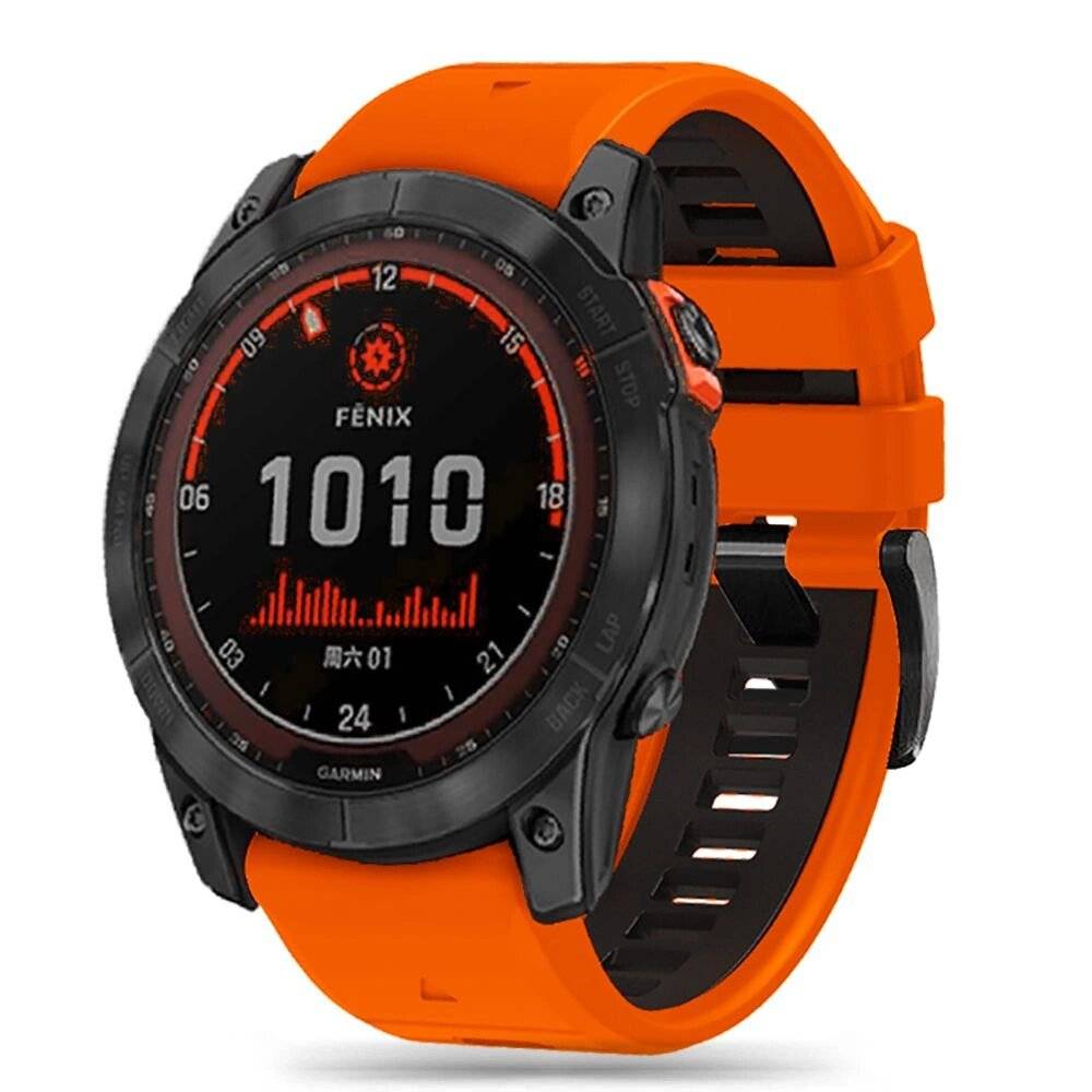 Tech-Protect IconBand Pro Armband Garmin Fenix ​​​​3 / 5X 3HR Plus 6X 7X – Orange & Schwarz