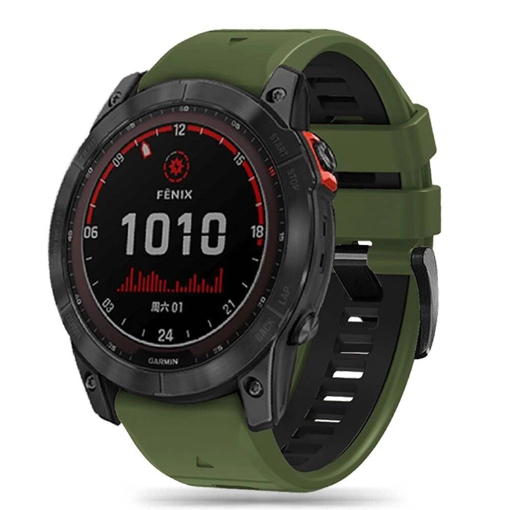 Tech-Protect IconBand Pro Armband Garmin Fenix ​​​​3 / 5X 3HR Plus 6X 7X – Dunkelgrün/Schwarz
