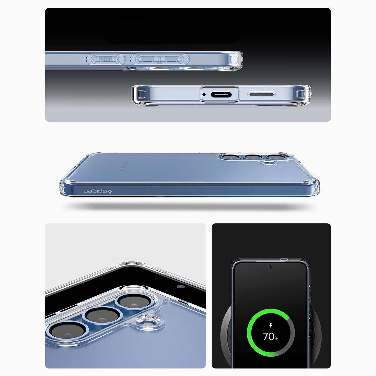 Spigen Ultra Hybrid-Hülle Samsung Galaxy S25+ – transparent