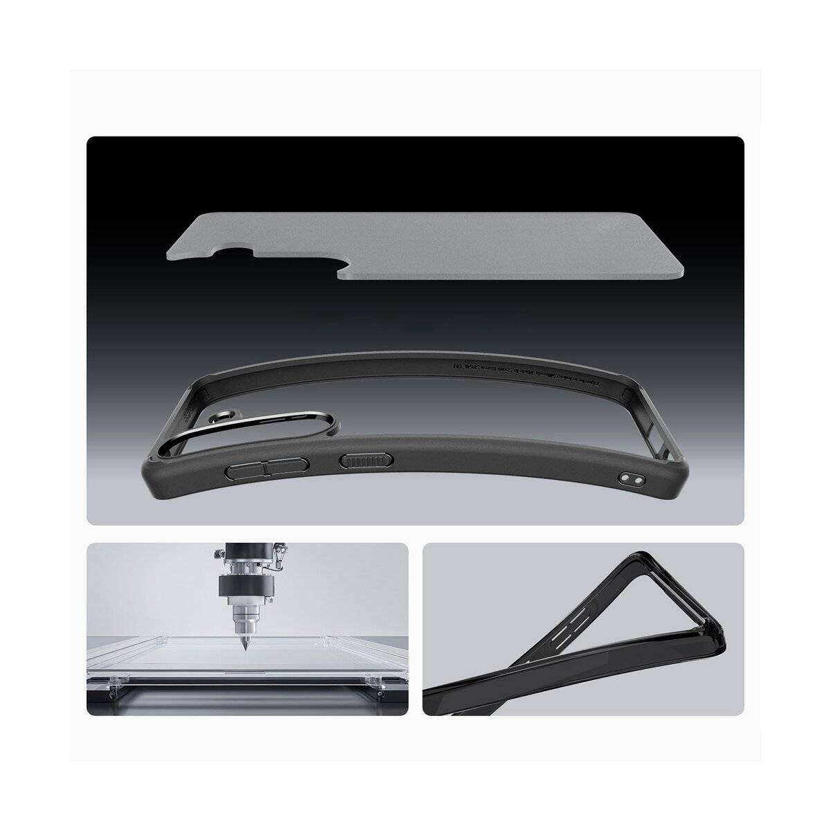 Spigen Ultra HybridHülle Kompatibel mit Samsung Galaxy S25 Schwarz