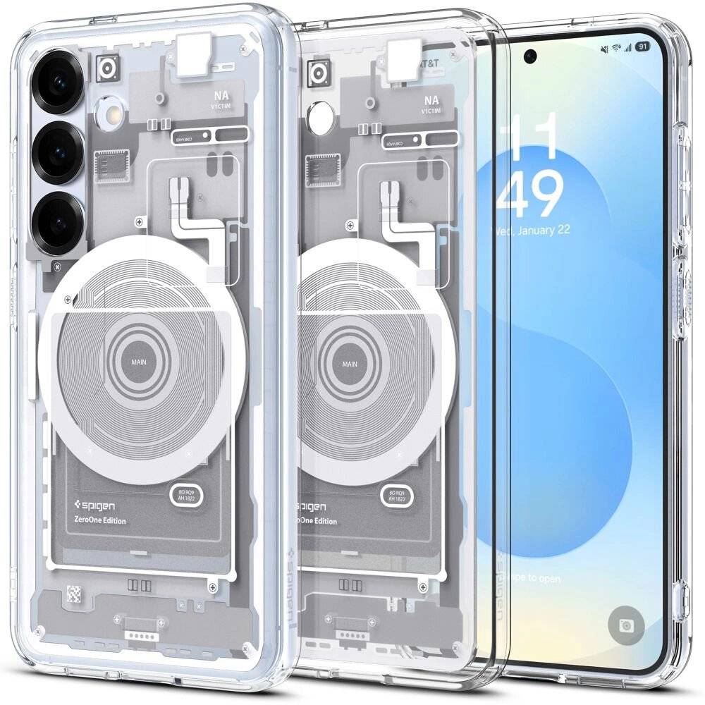 Spigen Ultra Hybrid Mag Hülle Samsung Galaxy S25 Zero One – weiß