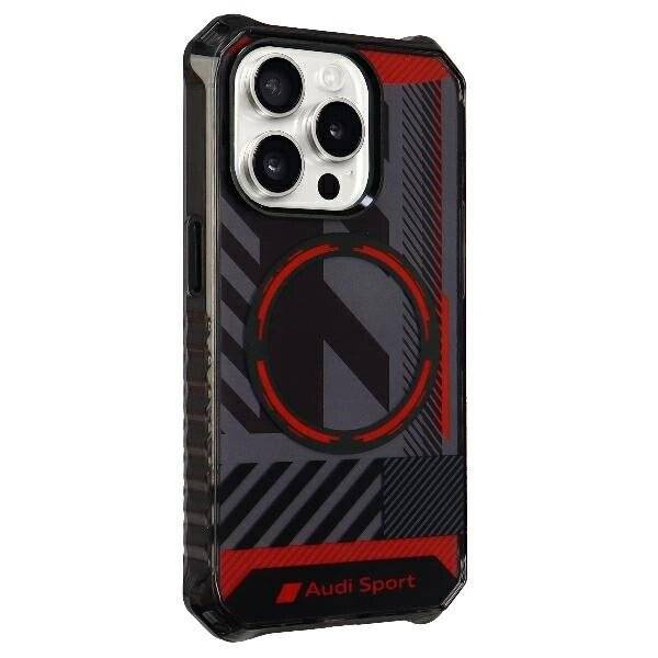 Audi IML Sport MagSafe Hülle iPhone 15 Pro Max 6,7″ schwarz/schwarz Hardcase