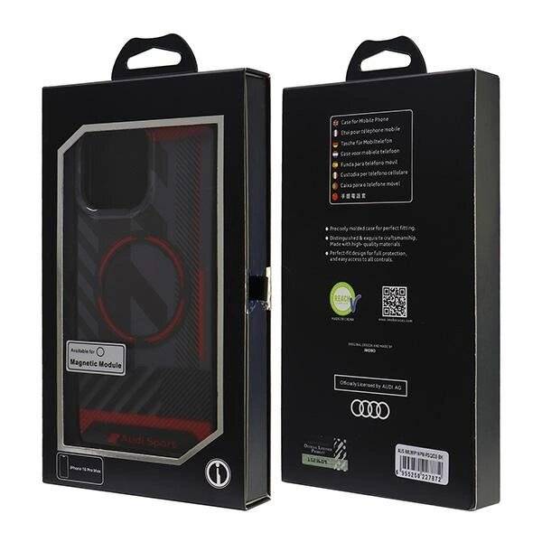 Audi IML Sport MagSafe iPhone 16 Pro Max 6,9″ schwarz/schwarz Hardcase AUS-IMLMIP16PM-RSQ/D2-BK