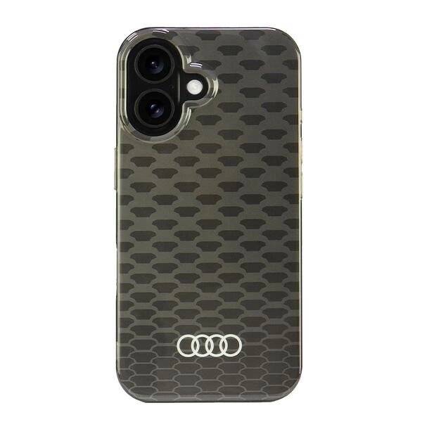 Audi IML Stitching Pattern MagSafe iPhone 16 6,1″ schwarz/schwarzes Hardcase AU-IMLMIP16-Q5/D3-BK