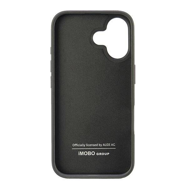 Audi Kunstleder iPhone 16 6,1″ schwarz/schwarz Hardcase AU-TPUPCIP16-GT/D2-BK