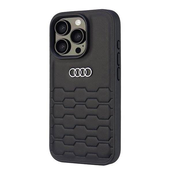 Audi Kunstleder iPhone 16 Pro 6,3″ schwarz/schwarz Hardcase AU-TPUPCIP16P-GT/D2-BK