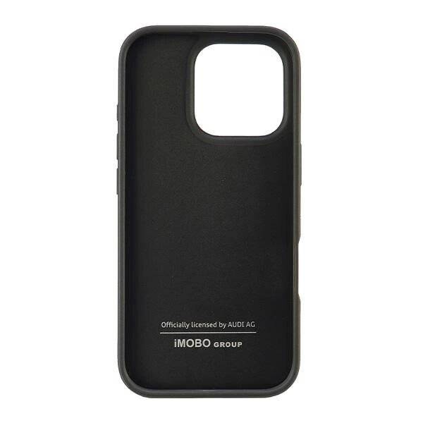 Audi Kunstleder iPhone 16 Pro 6,3″ schwarz/schwarz Hardcase AU-TPUPCIP16P-GT/D2-BK