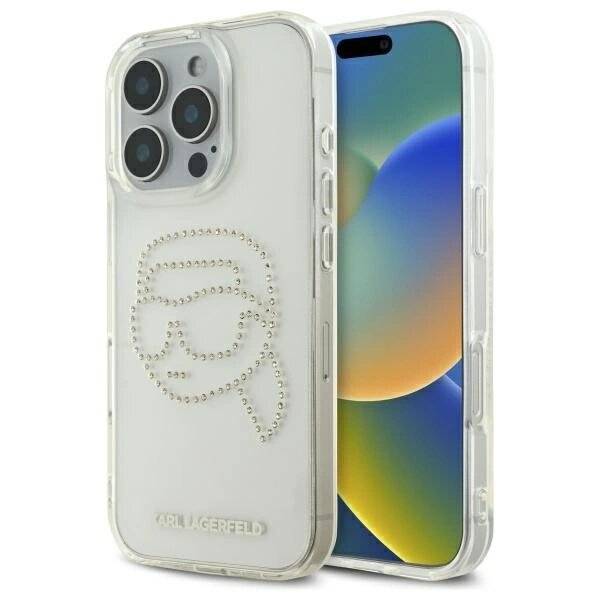 Karl Lagerfeld KLHCP16XHKHDCELT iPhone 16 Pro Max 6,9″ transparentes Hardcase IML Rhinestones