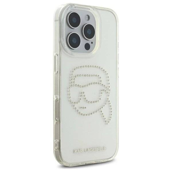 Karl Lagerfeld KLHCP16XHKHDCELT iPhone 16 Pro Max 6,9″ transparentes Hardcase IML Rhinestones