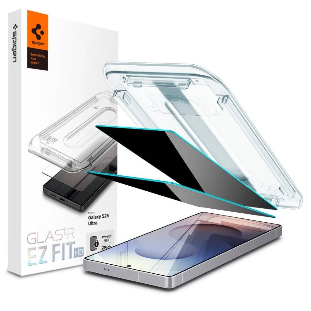 Spigen Glas.TR "Ez Fit" Privacy 2er-Pack Samsung Galaxy S25 Ultra