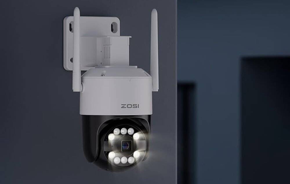 ZOSI C296 WiFi 8MP Dual Pan Tilt IP66 Außenkamera + 32GB microSD Karte