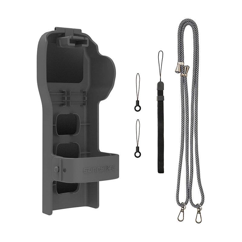 Sunnylife Schutzhülle mit Trageriemen und Umhängeband für Osmo Pocket 3 (grau)