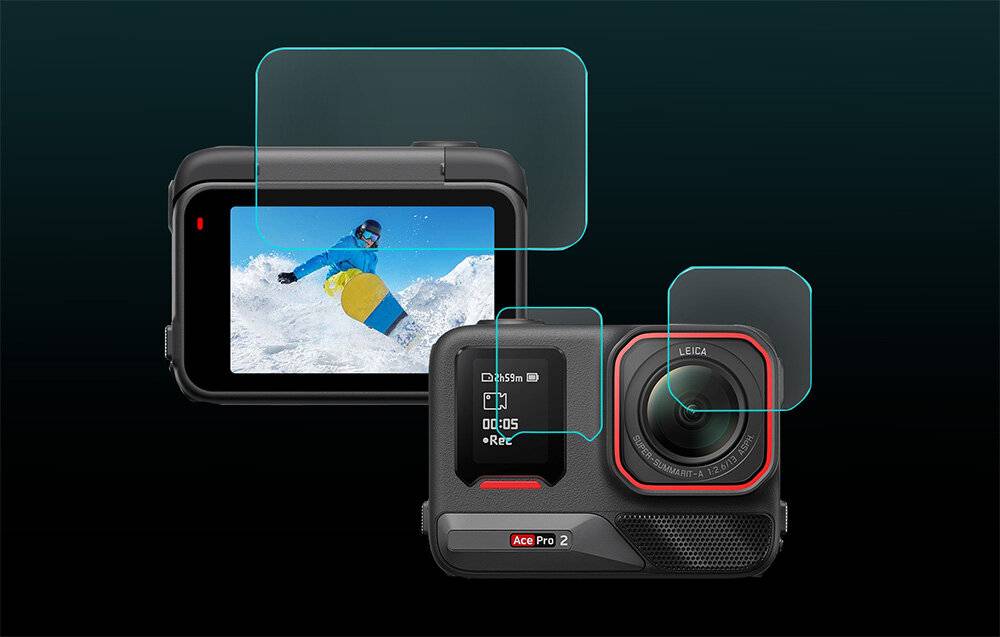 Puluz 3-in-1-Schutzfolie für Insta 360 Ace Pro 2