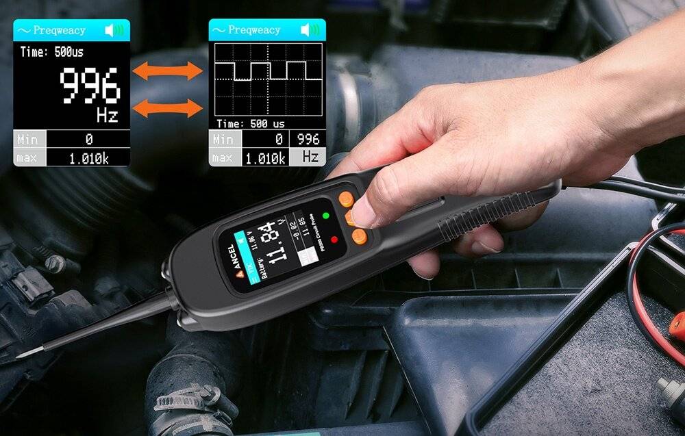 Ancel PB500 Stromkreisprüfgerät, 12-24V, TFT-Display, 7 Diagnosemodi für KFZ & LKW