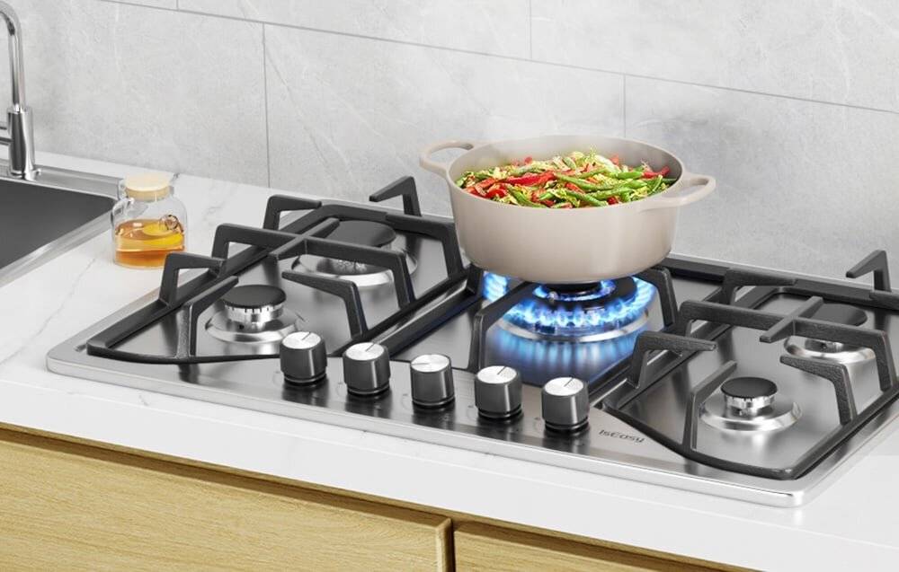 IsEasy MGBS-765 Gas-Kochfeld aus Edelstahl