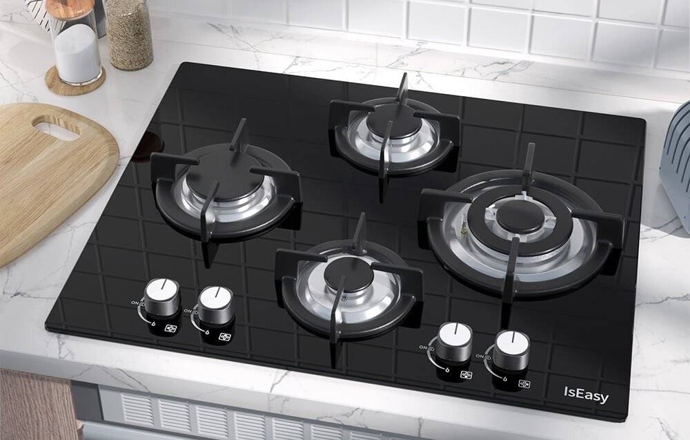 IsEasy MGBG-604B Glas-Gas-Kochfeld