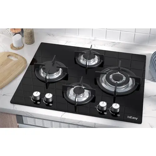 IsEasy MGBG-604B Glas-Gas-Kochfeld IsEasy MGBG-604B Glas-Gas-Kochfeld