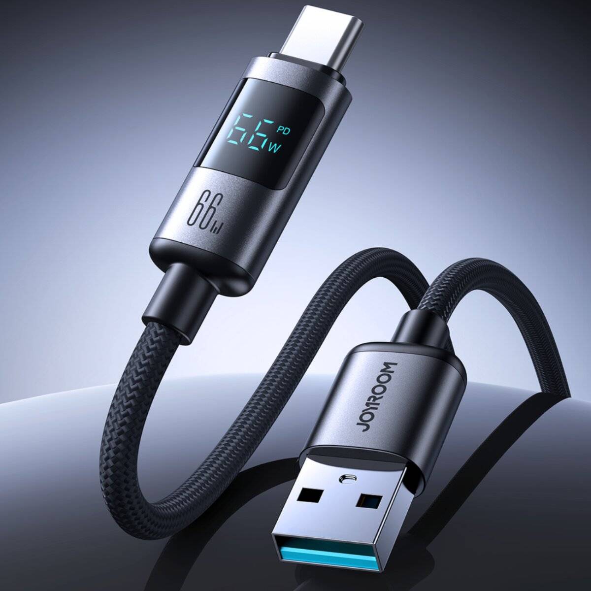 Joyroom S-A16 Pro Prism Series 66W USB-A - USB-C Kabel Display 1,2m Schwarz