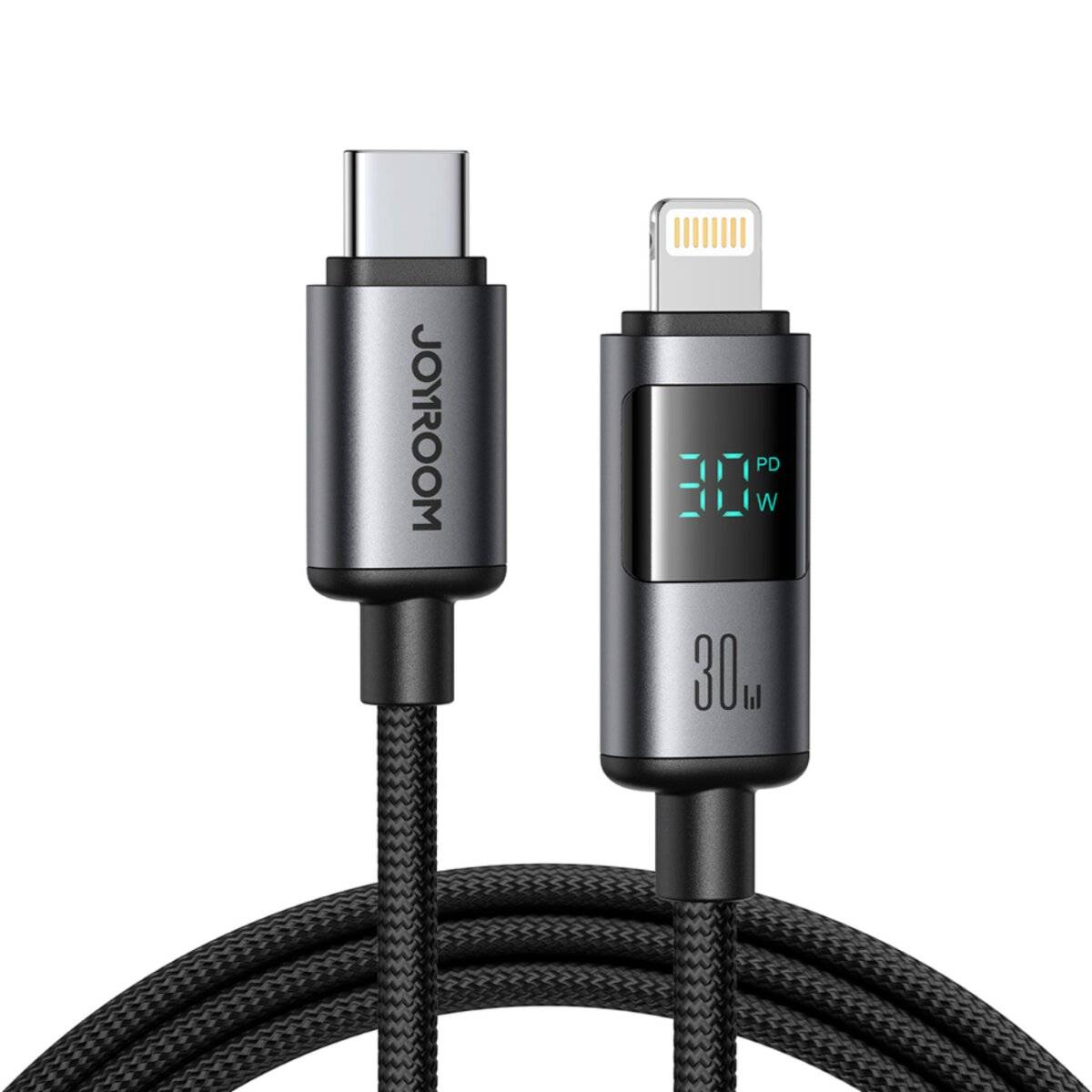 Joyroom S-A16 Pro Prism Series 30W USB-C - Lightning Kabel Display 1,2m Schwarz