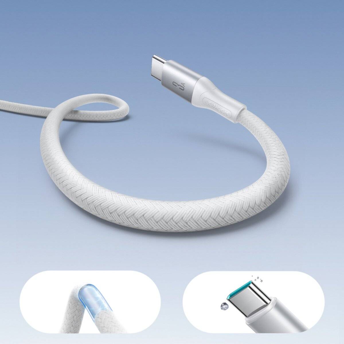 Joyroom S-A28 Flash Series 3A USB-A - USB-C Kabel 2m Weiß