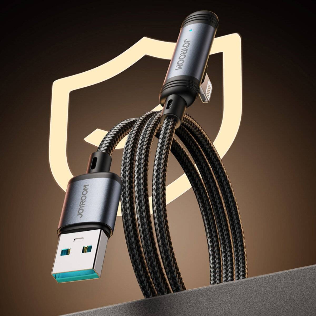 Joyroom S-A56 EnjoyX Series 90° USB-A - Lightning 3A Kabel 1,2m schwarz