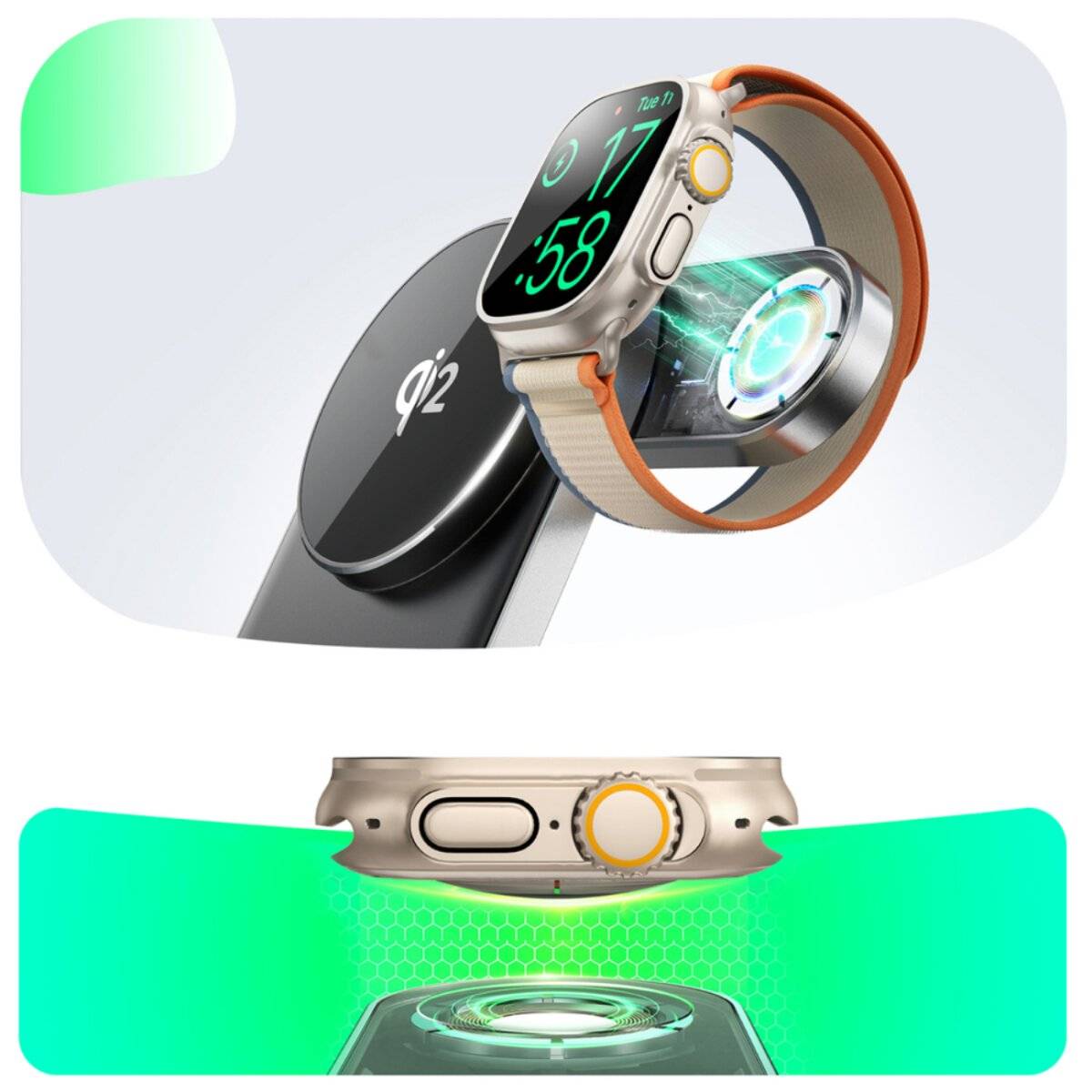 Joyroom JR-W17 Qi 3-in-1 Kabelloses Induktives Ladegerät – Schwarz