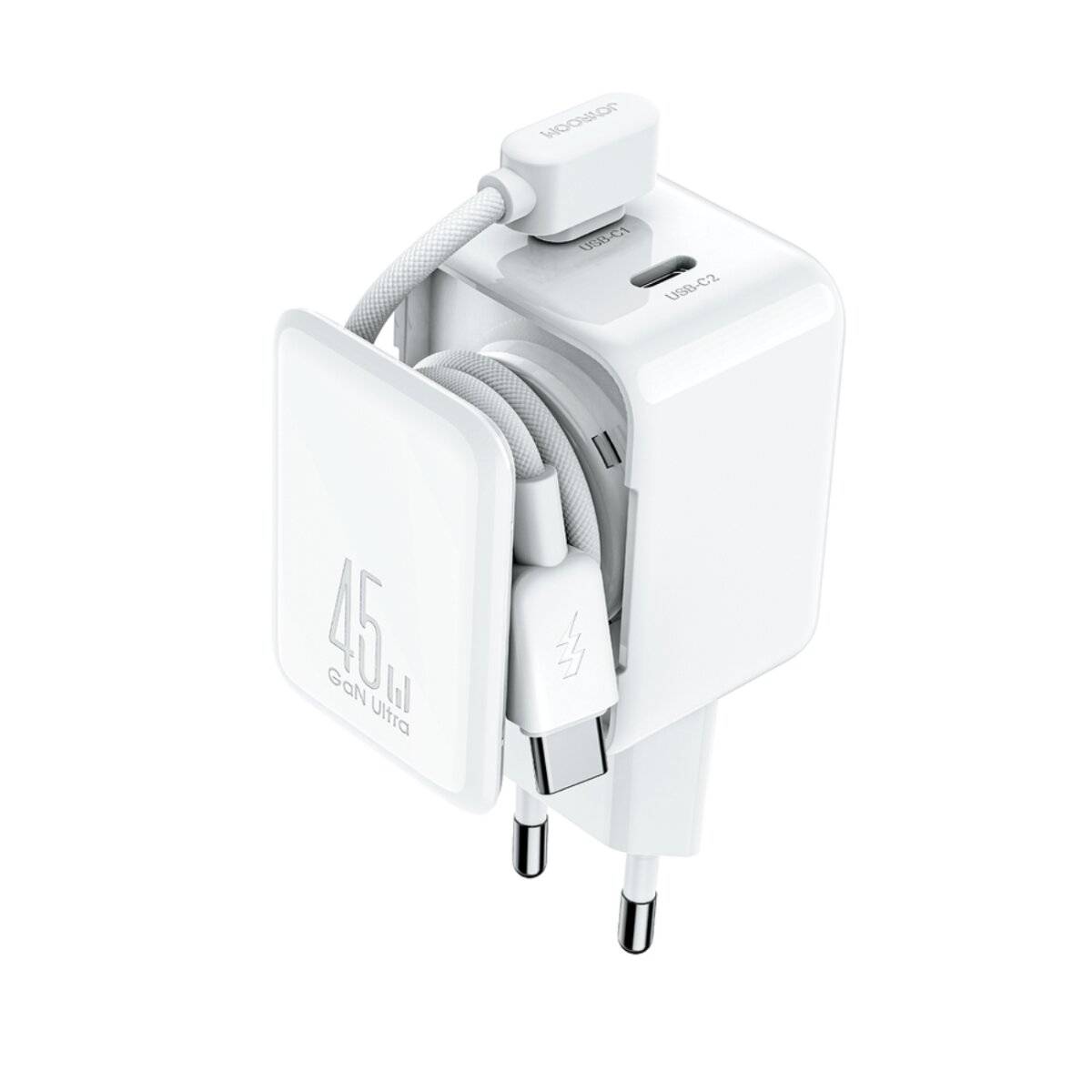Joyroom JR-TCL05 45W GaN-Wandladegerät Kabel-Organizer - Weiß