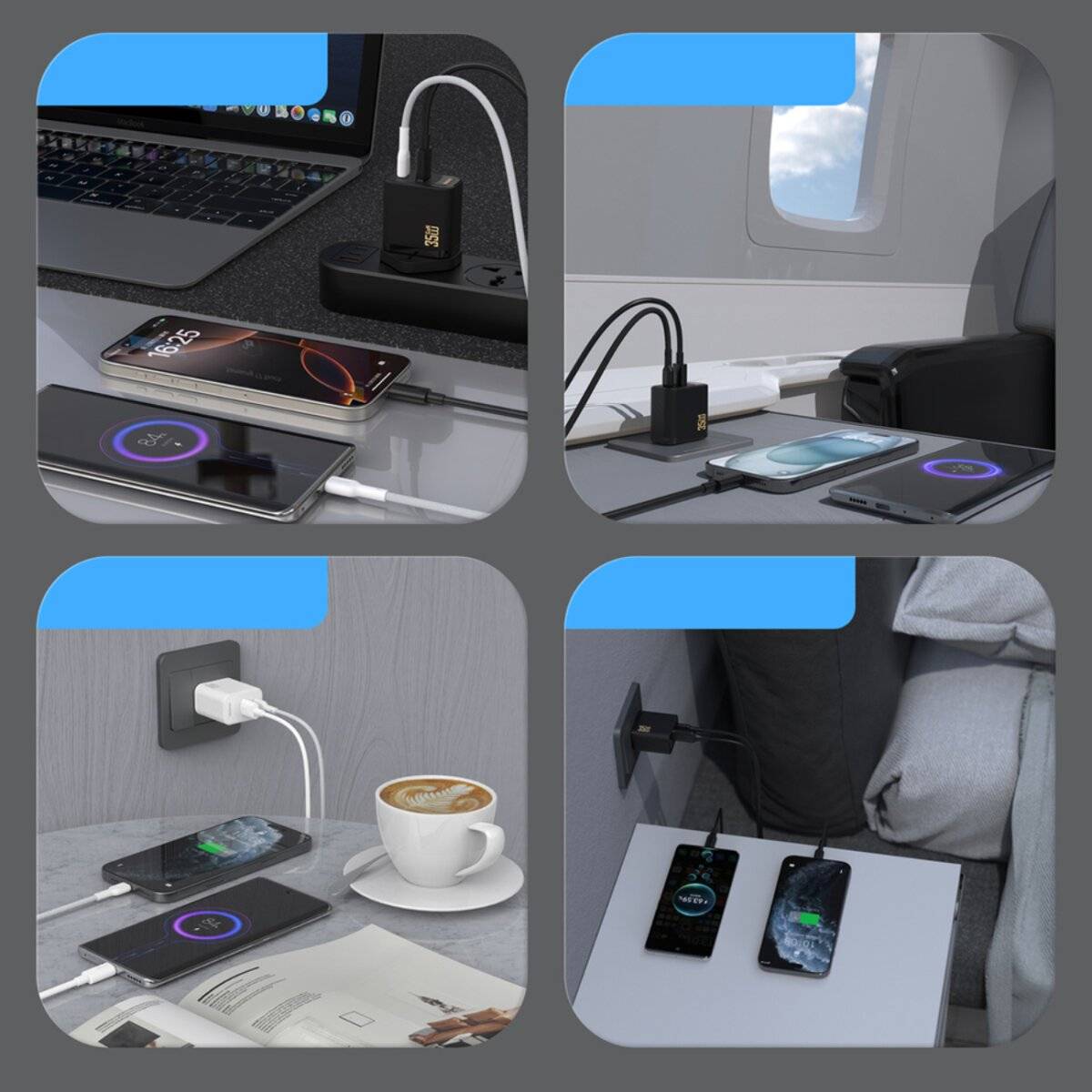 Dudao A27 MaxC 35W Wandladegerät + USB-C Kabel – Schwarz