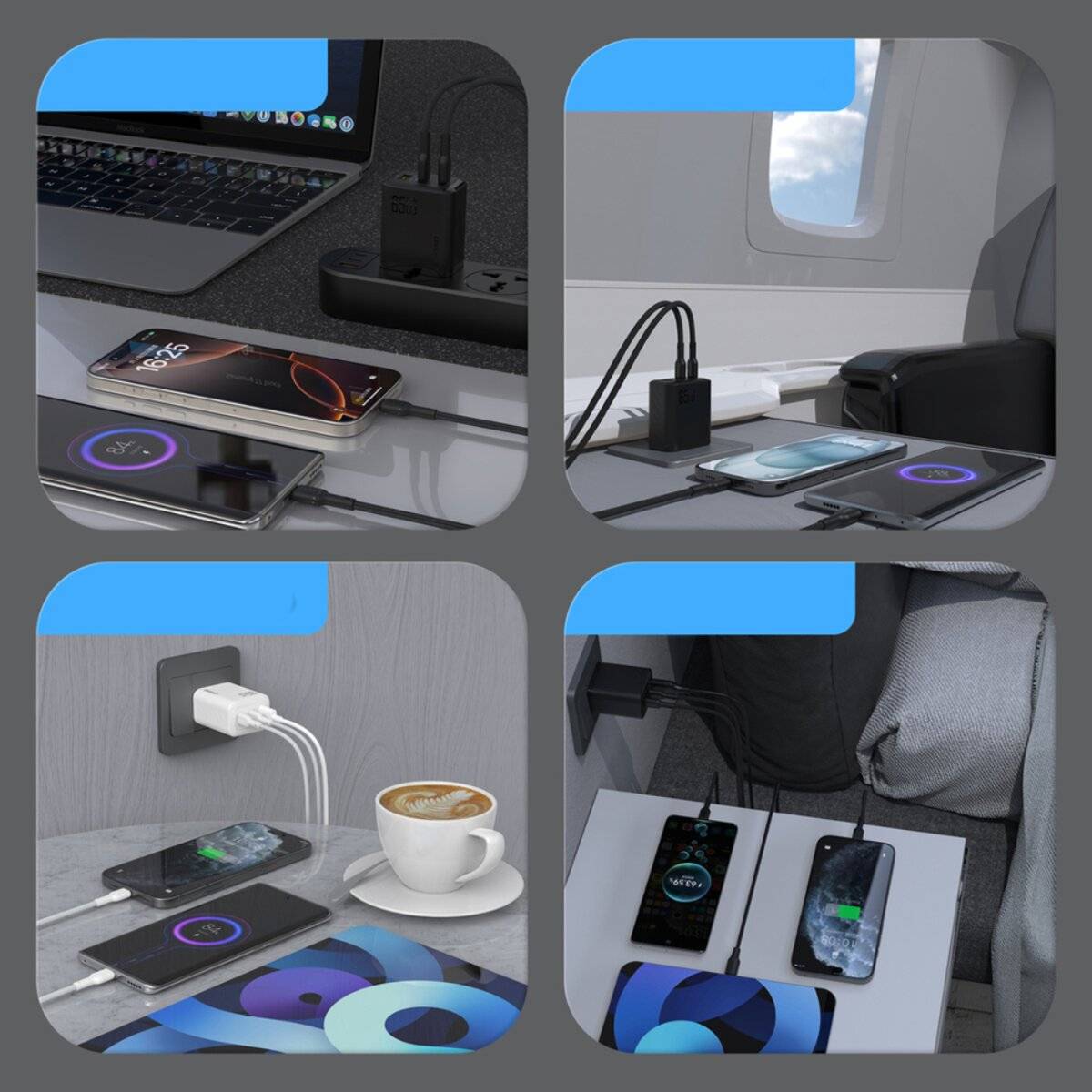 Dudao A29C 65W GaN Wandladegerät + USB-C Kabel – Schwarz