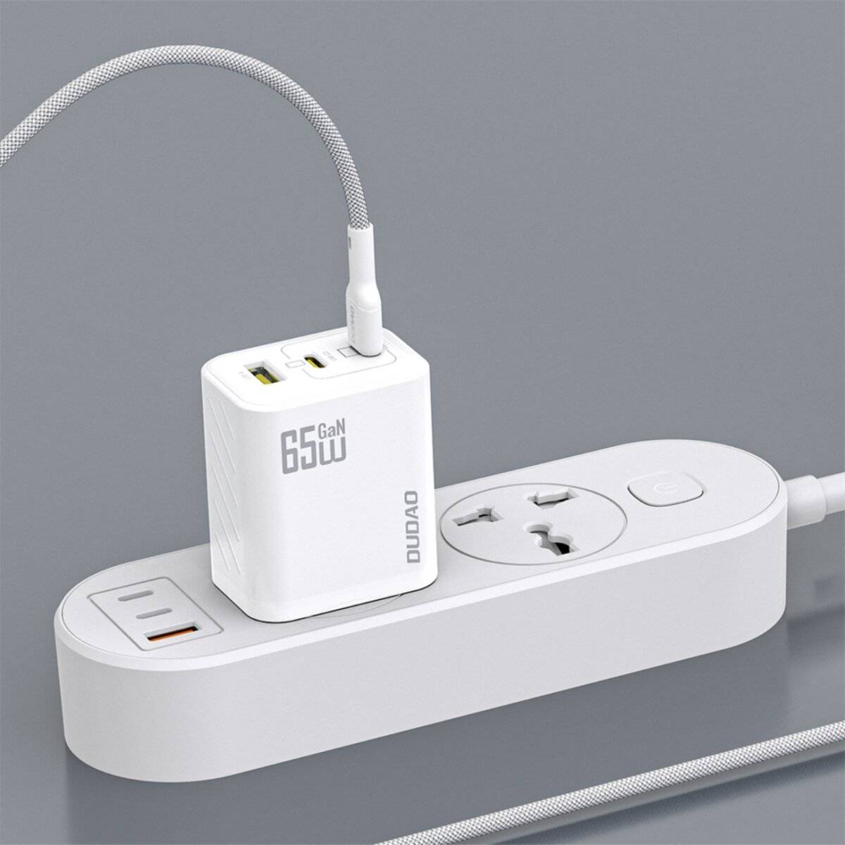 Dudao A29C 65W GaN Wandladegerät + USB-C Kabel – Weiß