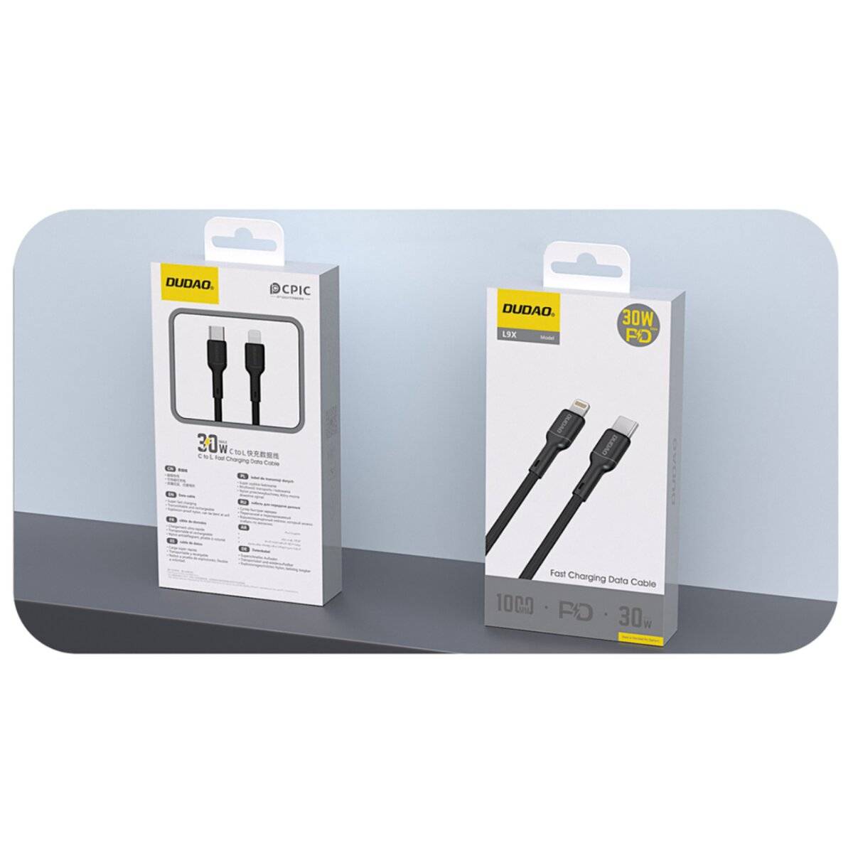 Dudao L9X 30W USB-C - Lightning Kabel 1m Schwarz