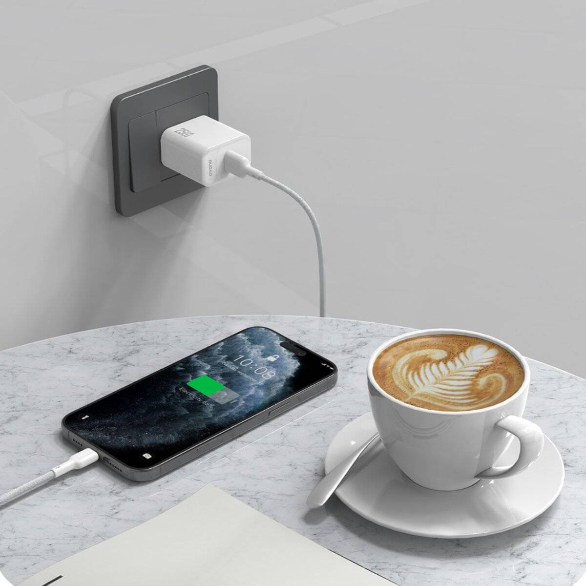 Dudao L9T 5A USB-A – USB-C Kabel 1 m – Weiß