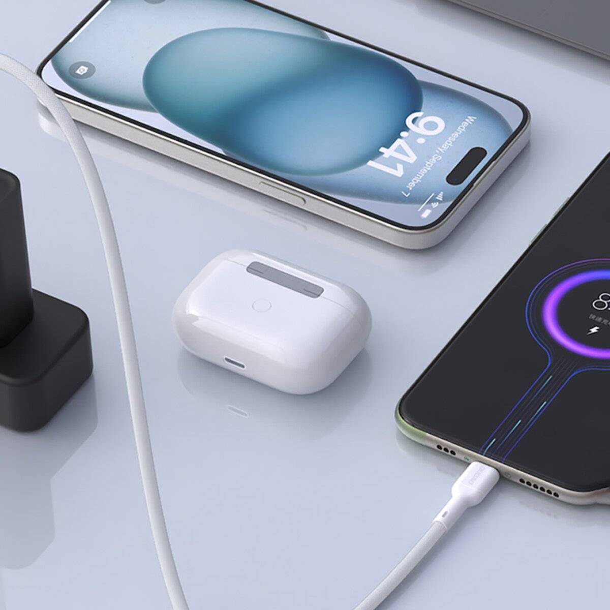 Dudao L9T 5A USB-A – USB-C Kabel 1 m – Weiß