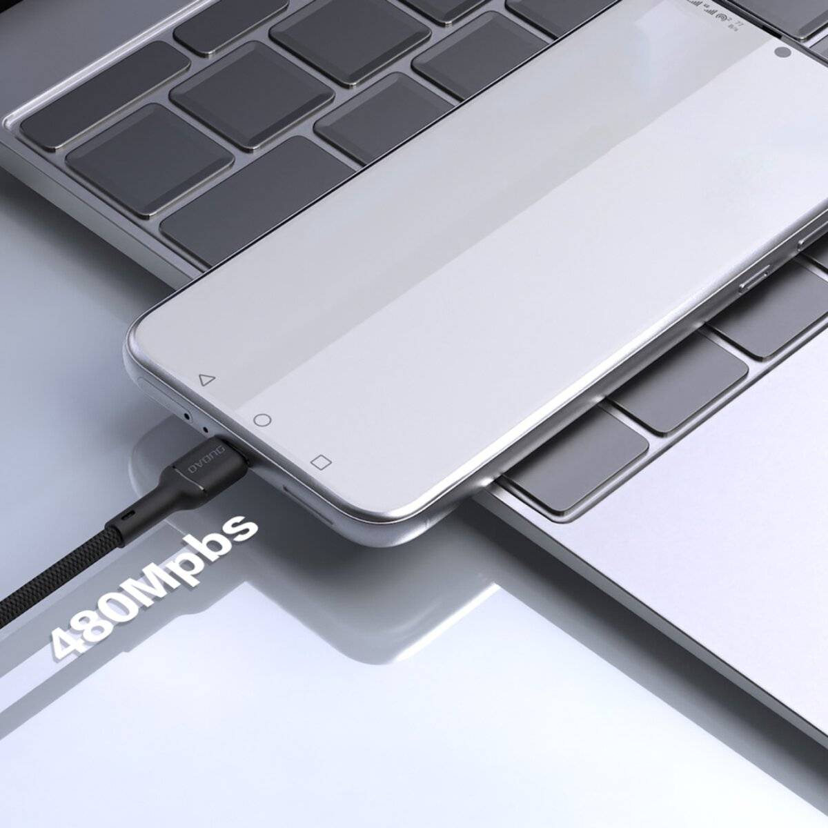 Dudao L9T 5A USB-A – USB-C Kabel 1 m – Schwarz