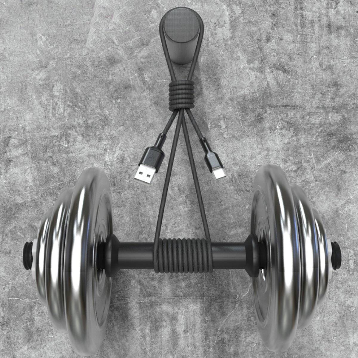 Dudao L9T 5A USB-A – USB-C Kabel 1 m – Schwarz