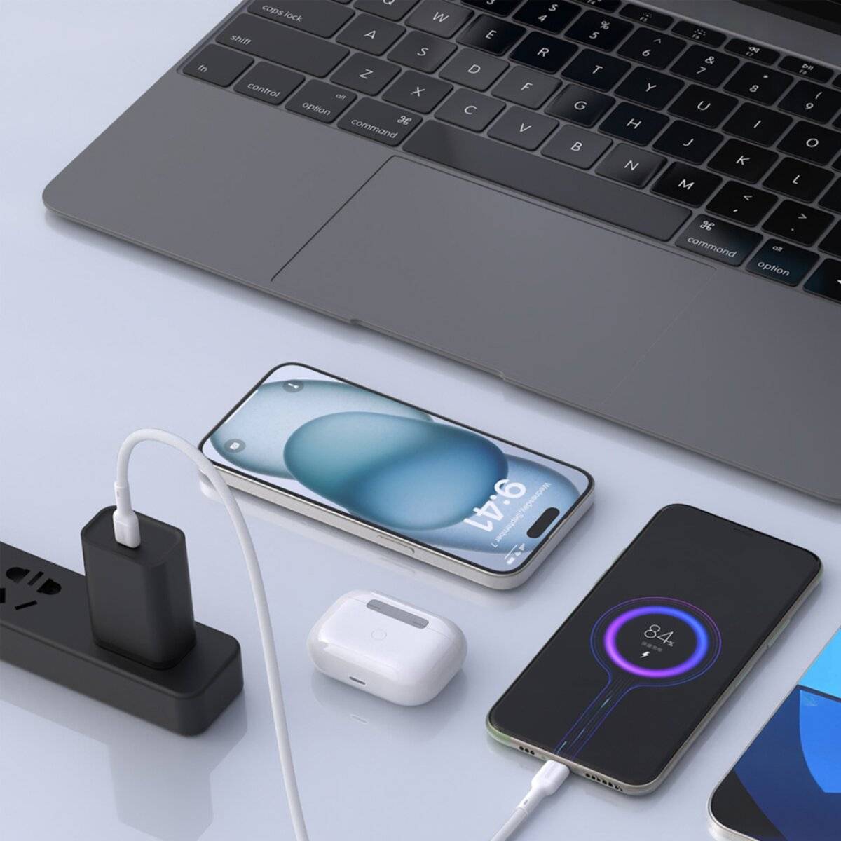 Dudao L9C Max 240W PD USB-C – USB-C Kabel 1,2 m – Weiß