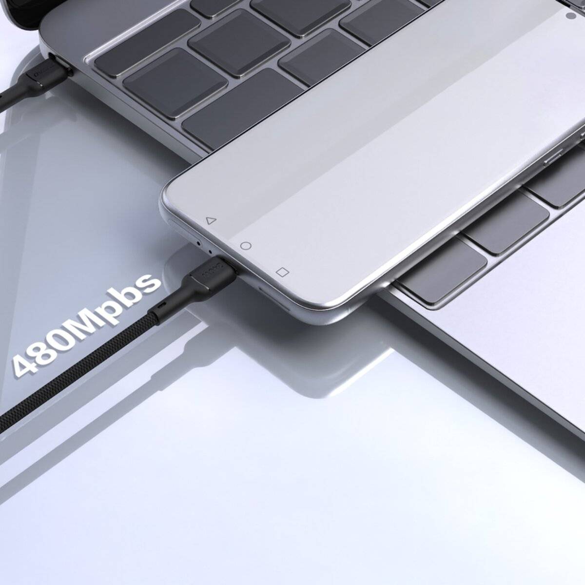 Dudao L9C Max 240W PD USB-C – USB-C Kabel 1,2 m – Schwarz