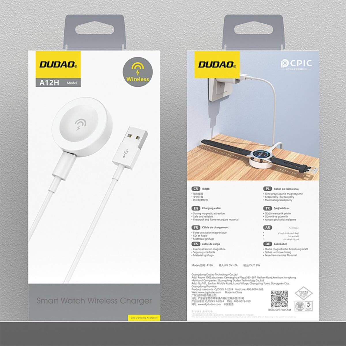 Dudao A12H Kabelloses Ladegerät für Huawei Smartwatches – Weiß