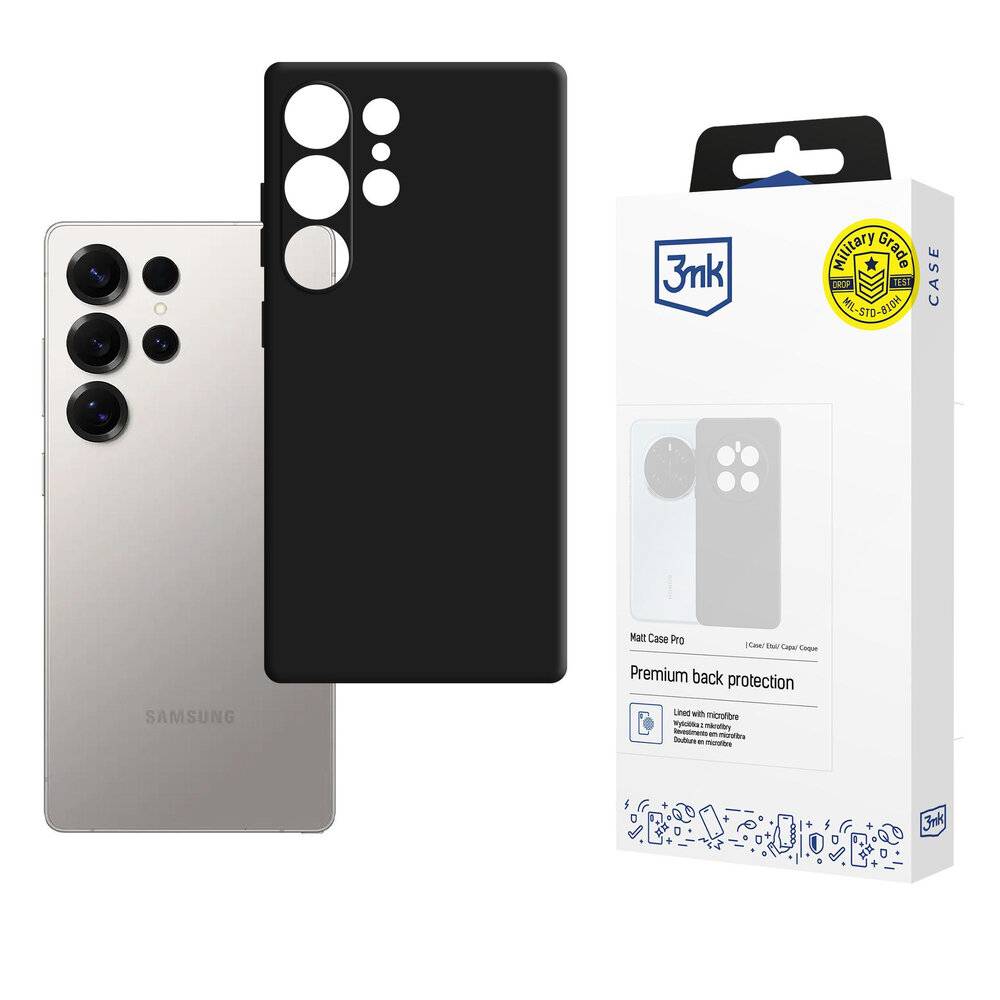 3mk Matt Case Pro Samsung Galaxy S24 Ultra - Mattschwarz