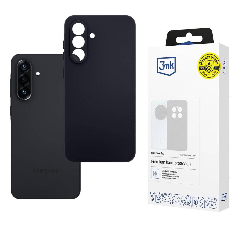 3mk Matt Case Pro Samsung Galaxy A36 - Mattschwarz