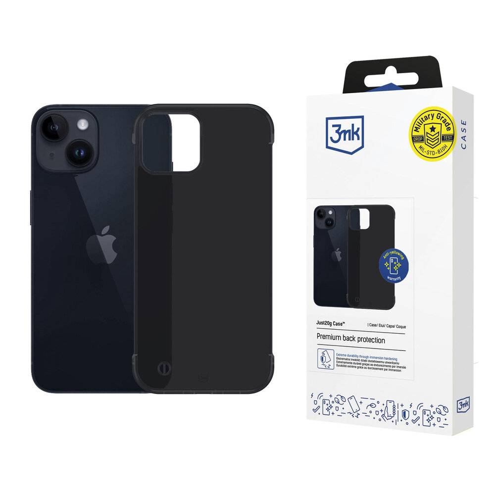 3mk Just20g Matt Case Apple iPhone 15 Plus - Mattschwarz